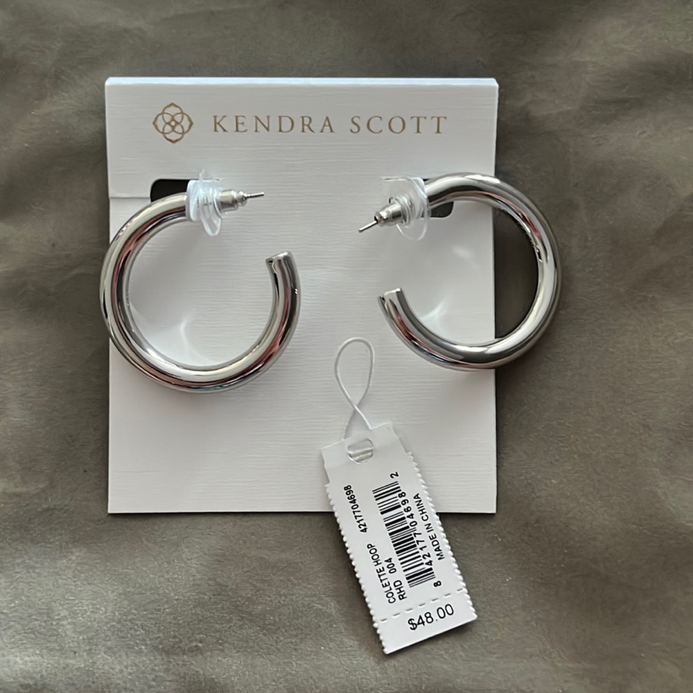 Kendra Scott Silver Collette Hoop Earrings